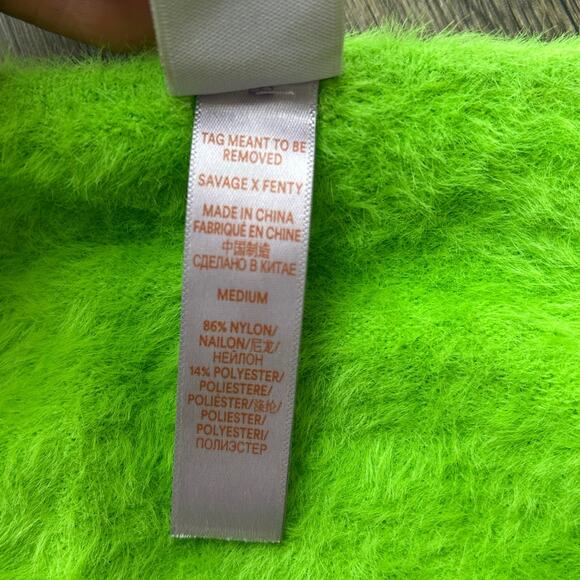 Savage X Fenty Fuzzy Fluff It Cropped Sweater Size Medium - Picture 8 of 8